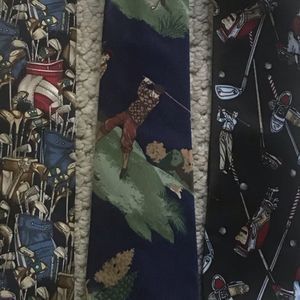 GOLF Ties Lot of 3